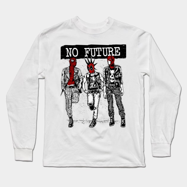 No Future Long Sleeve T-Shirt by Dark Planet Tees